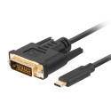 USB-C(M)->DVI-D(24+1)(M) CABLE 1.8M BLACK LANBERG