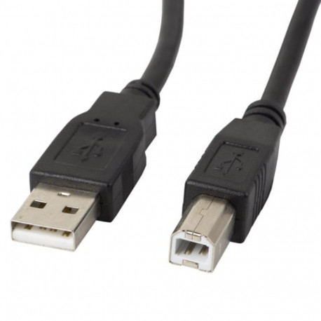 USB-A(M)->USB-B(M) 2.0 CABLE 1.8M BLACK FERRITE LANBERG