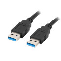 Lanberg kaabel USB-A 3.0 M/M 0,5m, must