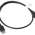 USB-A M/F 2.0 CABLE 0.7M BLACK LANBERG