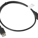 USB-A M/F 2.0 CABLE 0.7M BLACK LANBERG