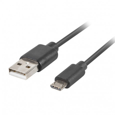 USB MICRO(M)->USB-A(M) 2.0 CABLE 3M BLACK QC 3.0 LANBERG