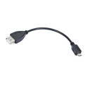 Natec adapter microUSB (M) - USB-A (F) 2.0 OTG 15cm, black