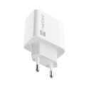 USB CHARGER NATEC RIBERA 1X USB-A + 1X USB-C 20W WHITE