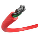 USB MICRO(M) ANGLED LEFT->USB-A(M) 2.0 CABLE 1M ANGLED RIGHT RED NATEC PRATI
