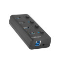 Natec USB 3.0 hub Mantis 2 4-port + vooluadapter