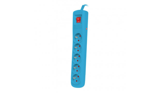 SURGE PROTECTOR NATEC BERCY 400 1.5M 5X FRENCH OUTLETS BLUE