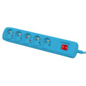 SURGE PROTECTOR NATEC BERCY 400 1.5M 5X FRENCH OUTLETS BLUE