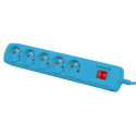 SURGE PROTECTOR NATEC BERCY 400 1.5M 5X FRENCH OUTLETS BLUE