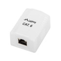 SURFACE-MOUNT BOX CAT.6 FTP SHIELDED 1X RJ45 WHITE LANBERG