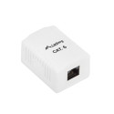 Lanberg Surface-Mount Box Cat.6 UTP Unshielded 1xRJ45, valge