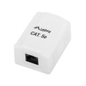 SURFACE-MOUNT BOX CAT.5E UTP UNSHIELDED 1X RJ45 WHITE LANBERG