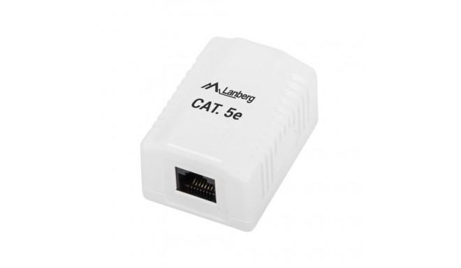 SURFACE-MOUNT BOX CAT.5E UTP UNSHIELDED 1X RJ45 WHITE LANBERG