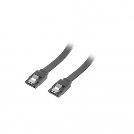 SATA DATA III (6GB/S) F/F CABLE 30CM METAL CLIPS BLACK LANBERG