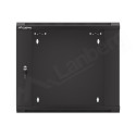 RACK CABINET 19" WALL-MOUNTED 9U/600 WITH GLASS DOOR BLACK LANBERG (ASSEMBLED)