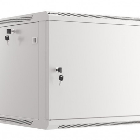 RACK CABINET 19" WALL-MOUNT 9U/600X600 (FLAT PACK) WITH METAL DOOR GREY LANBERG