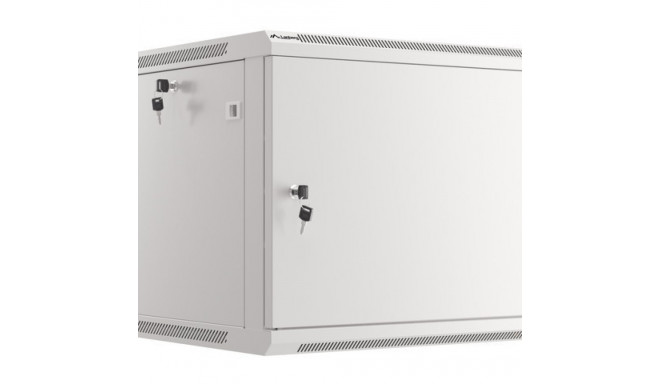 RACK CABINET 19" WALL-MOUNT 9U/600X600 FOR SELF-ASSEMBLY WITH METAL DOOR GREY LANBERG (FLAT PACK)