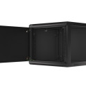 RACK CABINET 19" WALL-MOUNT 9U/600X600 FOR SELF-ASSEMBLY WITH METAL DOOR BLACK LANBERG (FLAT PACK)