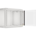 RACK CABINET 19" WALL-MOUNT 9U/600X450 (FLAT PACK) WITH GLASS DOOR GREY LANBERG V2