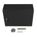 RACK CABINET 19" WALL-MOUNT 4U+3U/540X200 LOW-PROFILE BLACK LANBERG (ASSEMBLED)