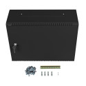 RACK CABINET 19" WALL-MOUNT 4U+3U/540X200 LOW-PROFILE BLACK LANBERG (ASSEMBLED)