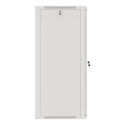 RACK CABINET 19" WALL-MOUNT 27U/600X600 (FLAT PACK) WITH GLASS DOOR GREY LANBERG V2