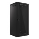 RACK CABINET 19" WALL-MOUNT 27U/600X600 (FLAT PACK) BLACK LANBERG V2