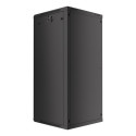 RACK CABINET 19" WALL-MOUNT 27U/600X600 (FLAT PACK) BLACK LANBERG V2