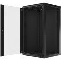 RACK CABINET 19" WALL-MOUNT 22U/600X600 (FLAT PACK) BLACK LANBERG V2