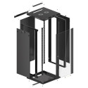 RACK CABINET 19" WALL-MOUNT 27U/600X600 (FLAT PACK) BLACK LANBERG V2