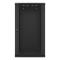 RACK CABINET 19" WALL-MOUNT 22U/600X600 (FLAT PACK) BLACK LANBERG V2