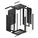 RACK CABINET 19" WALL-MOUNT 18U/600X450 (FLAT PACK) WITH GLASS DOOR BLACK LANBERG V2