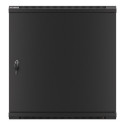 RACK CABINET 19" WALL-MOUNT 12U/600X600 FOR SELF-ASSEMBLY WITH METAL DOOR BLACK LANBERG (FLAT PACK)