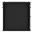 RACK CABINET 19" WALL-MOUNT 12U/600X600 (FLAT PACK) WITH GLASS DOOR BLACK LANBERG V2