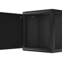 RACK CABINET 19" WALL-MOUNT 12U/600X450 FOR SELF-ASSEMBLY WITH METAL DOOR BLACK LANBERG (FLAT PACK)