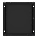 RACK CABINET 19" WALL-MOUNT 12U/600X600 FOR SELF-ASSEMBLY WITH METAL DOOR BLACK LANBERG (FLAT PACK)