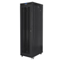 RACK CABINET 19" FREE-STANDING 47U/800X1000 (FLAT PACK) WITH MESH DOOR LCD BLACK LANBERG V2