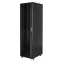 RACK CABINET 19" FREE-STANDING 47U/800X800 (FLAT PACK) BLACK LANBERG