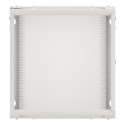 RACK CABINET 19" WALL-MOUNT 12U/600X450 FOR SELF-ASSEMBLY WITH METAL DOOR GREY LANBERG (FLAT PACK)