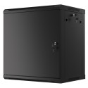 RACK CABINET 19" WALL-MOUNT 12U/600X450 FOR SELF-ASSEMBLY WITH METAL DOOR BLACK LANBERG (FLAT PACK)