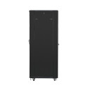 RACK CABINET 19" FREE-STANDING 42U/800X800 (FLAT PACK) WITH MESH DOOR BLACK LANBERG