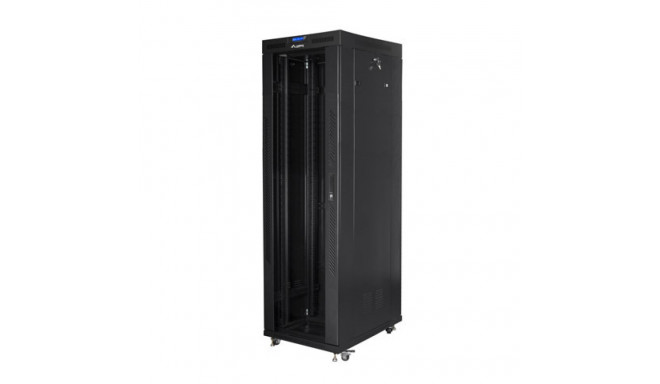 RACK CABINET 19" FREE-STANDING 42U/800X800 (FLAT PACK) WITH GLASS DOOR LCD BLACK LANBERG V2