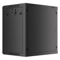 RACK CABINET 19" WALL-MOUNT 12U/600X450 FOR SELF-ASSEMBLY WITH METAL DOOR BLACK LANBERG (FLAT PACK)