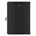 RACK CABINET 19" WALL-MOUNT 12U/600X450 FOR SELF-ASSEMBLY WITH METAL DOOR BLACK LANBERG (FLAT PACK)