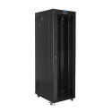 RACK CABINET 19" FREE-STANDING 42U/800X800 (FLAT PACK) WITH GLASS DOOR LCD BLACK LANBERG V2