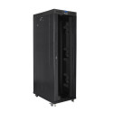 RACK CABINET 19" FREE-STANDING 42U/800X1200 (FLAT PACK) WITH GLASS DOOR LCD BLACK LANBERG V2