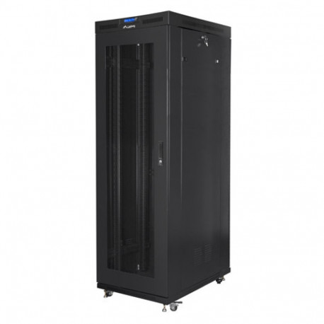 RACK CABINET 19" FREE-STANDING 42U/800X1000 (FLAT PACK) WITH MESH DOOR LCD BLACK LANBERG V2