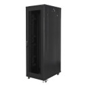 RACK CABINET 19" FREE-STANDING 42U/800X1000 (FLAT PACK) WITH MESH DOOR BLACK LANBERG