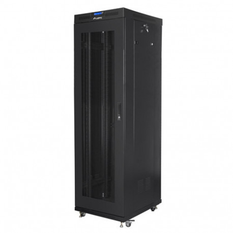 RACK CABINET 19" FREE-STANDING 42U/600X800 (FLAT PACK) WITH MESH DOOR LCD BLACK LANBERG V2