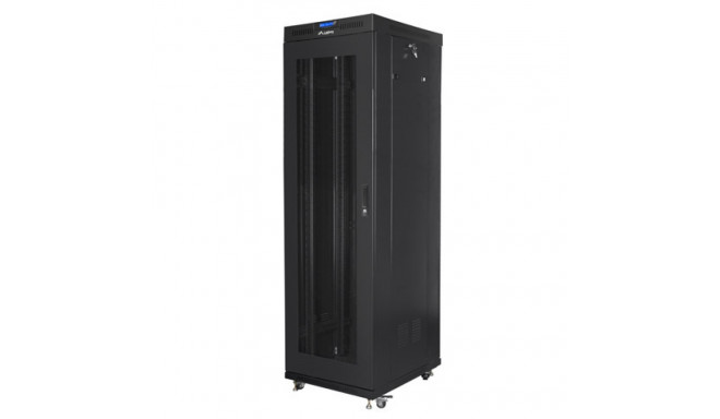RACK CABINET 19" FREE-STANDING 42U/600X800 (FLAT PACK) WITH MESH DOOR LCD BLACK LANBERG V2